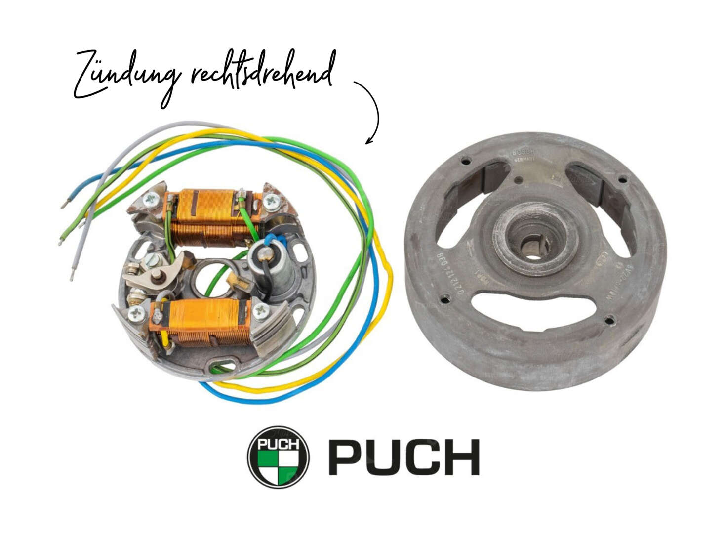 Zündung rechtsdrehend (externe Zündspule) Zusatzlichtspulen 6V 22-5 / 10W NOS Zündung rechtsdrehend (externe Zündspule) Zusatzlichtspulen 6V 22-5 / 10W NOS