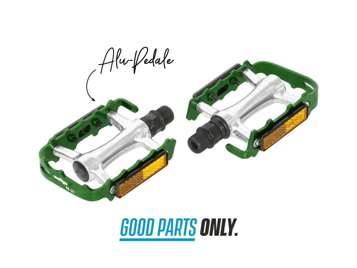 GPO Pedalen Cross Aluminium grün eloxiert GPO Pedalen Cross Aluminium grün eloxiert