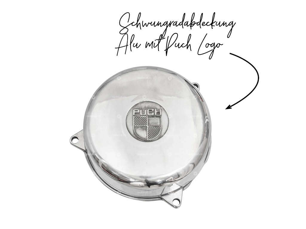 Schwungradabdeckung Alu mit Logo | Puch Monza Schwungradabdeckung Alu mit Logo | Puch Monza