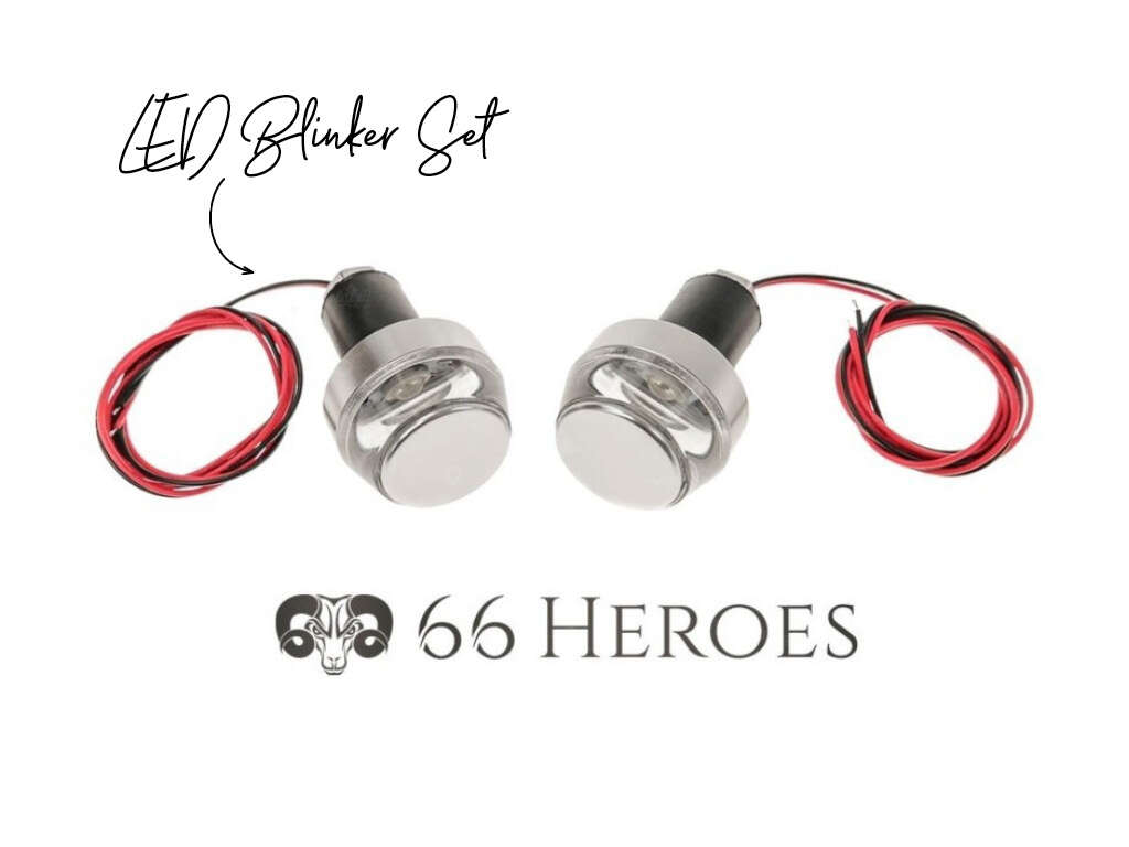 Set Blinker LED 12V DC silber (Montage am Lenker) Set Blinker LED 12V DC silber (Montage am Lenker)