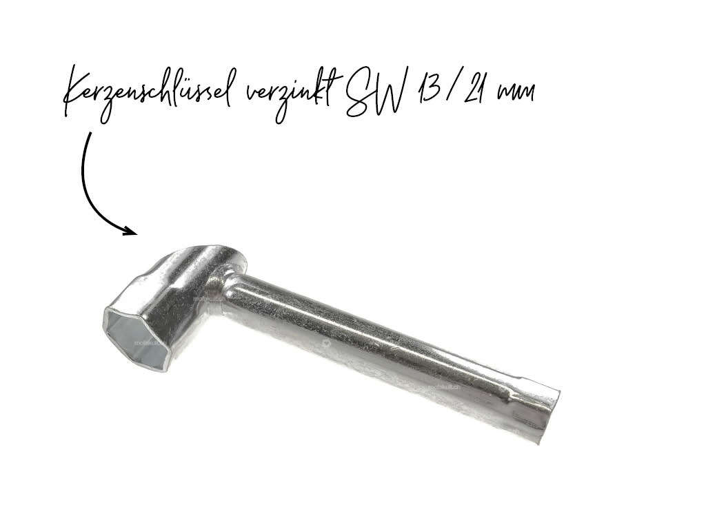 Kerzenschlüssel verzinkt SW13/21 mm Kerzenschlüssel verzinkt SW13/21 mm