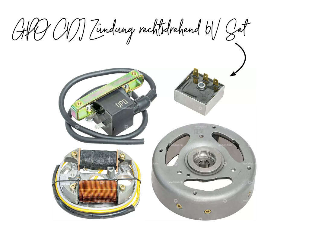 GPO CDI Zündung rechtsdrehend 6V Set GPO CDI Zündung rechtsdrehend 6V Set
