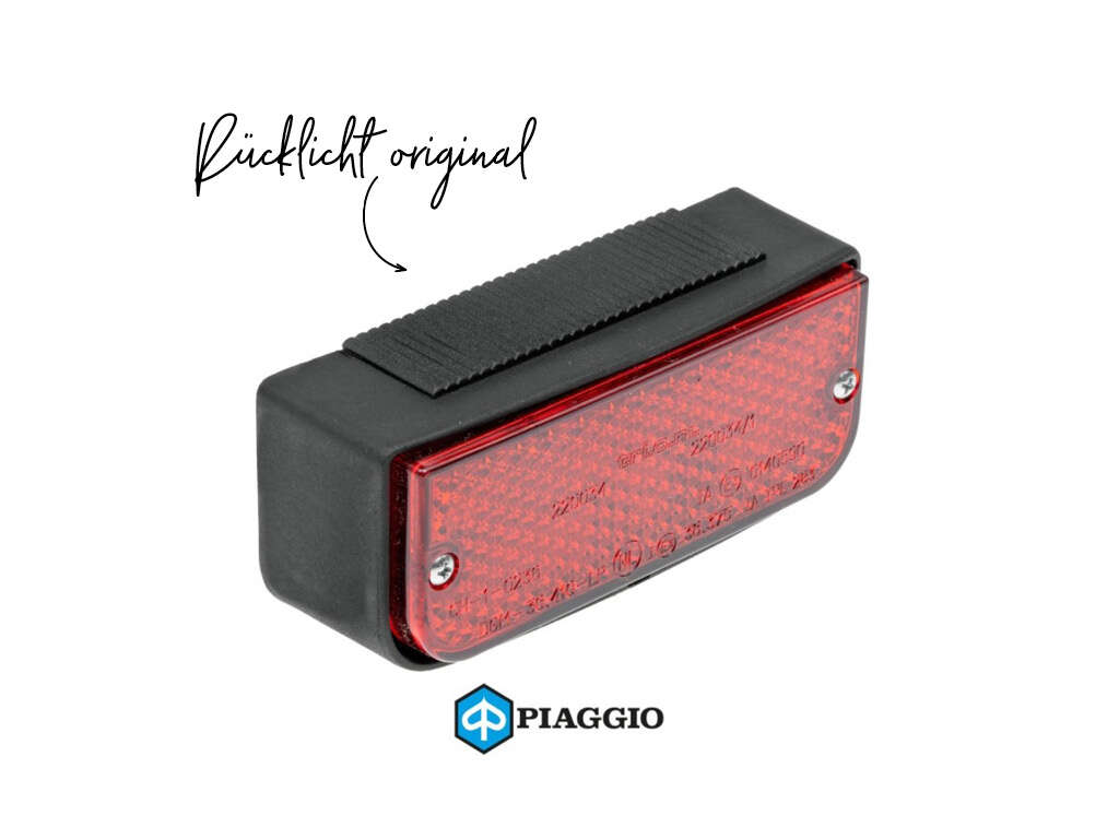 Rücklicht schwarz original | Piaggio Ciao PX, C24, Bravo Rücklicht schwarz original | Piaggio Ciao PX, C24, Bravo