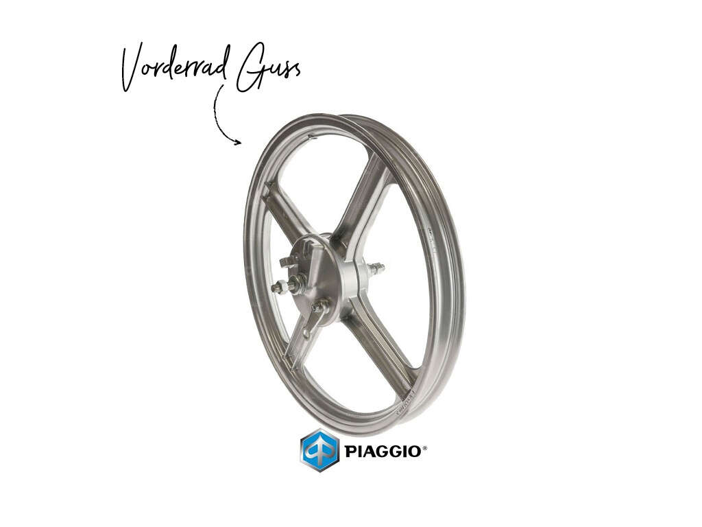 Vorderrad 1.35x16" Piaggio Bravo und Ciao Guss NOS Vorderrad 1.35x16" Piaggio Bravo und Ciao Guss NOS