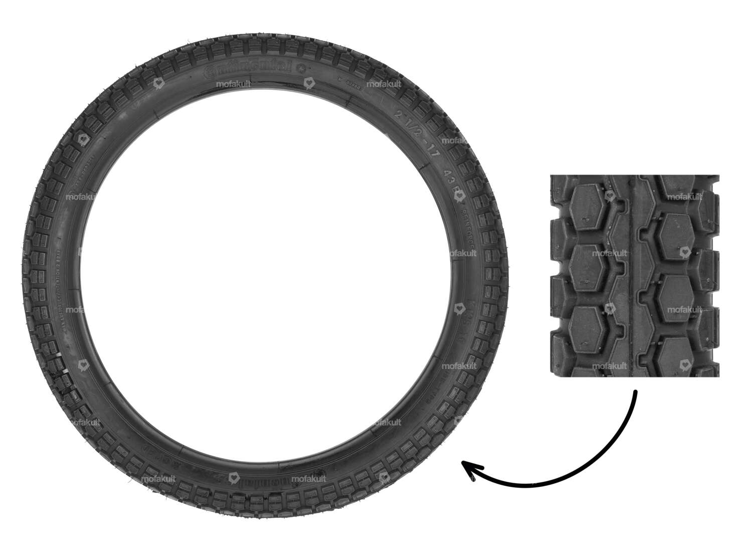 Continental 2.50 x 17" tires KKS Carousel Image 1