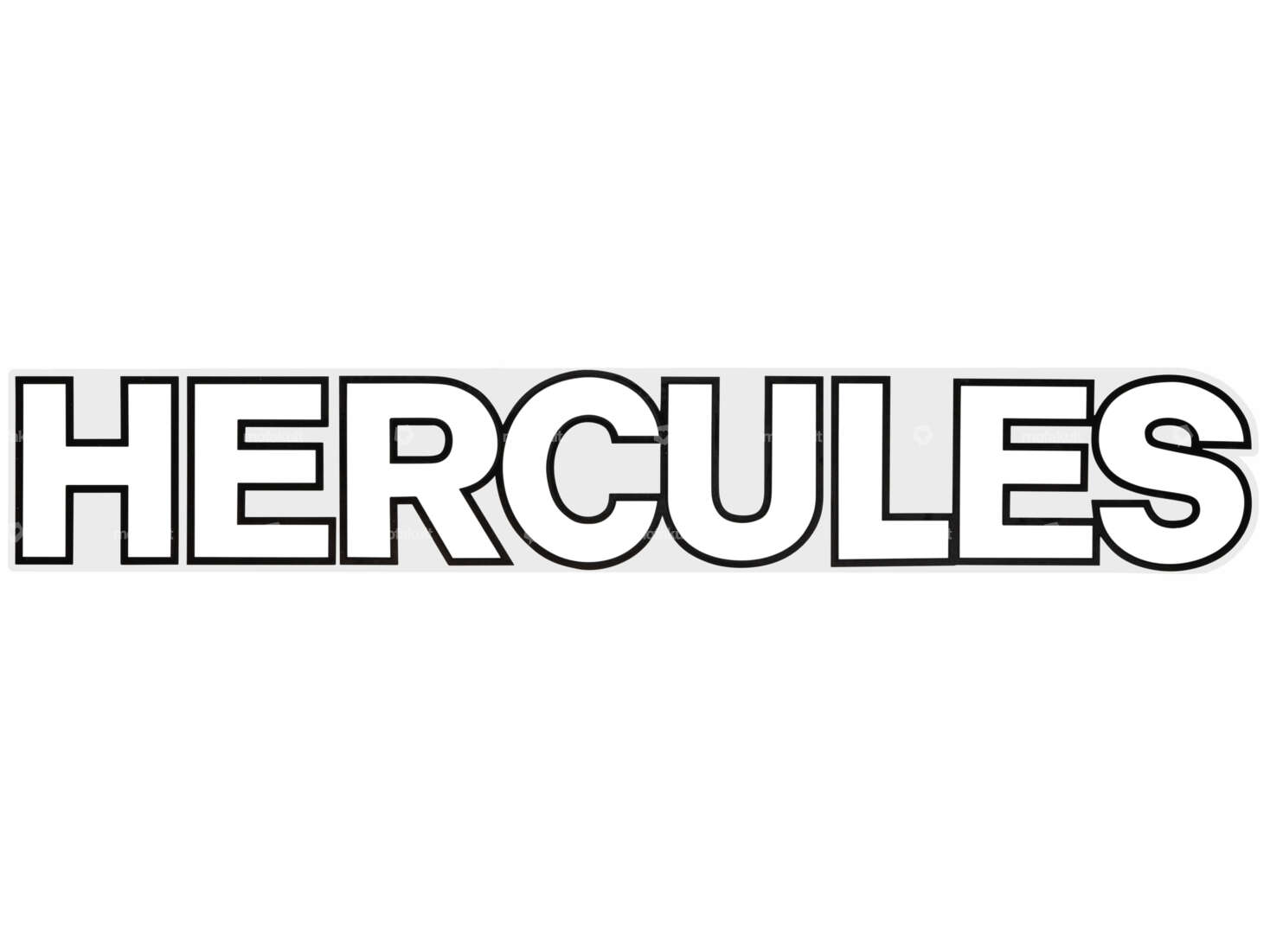 Hercules" sticker (PVC carrier film) 200 x 32 mm black / white Carousel Image 1