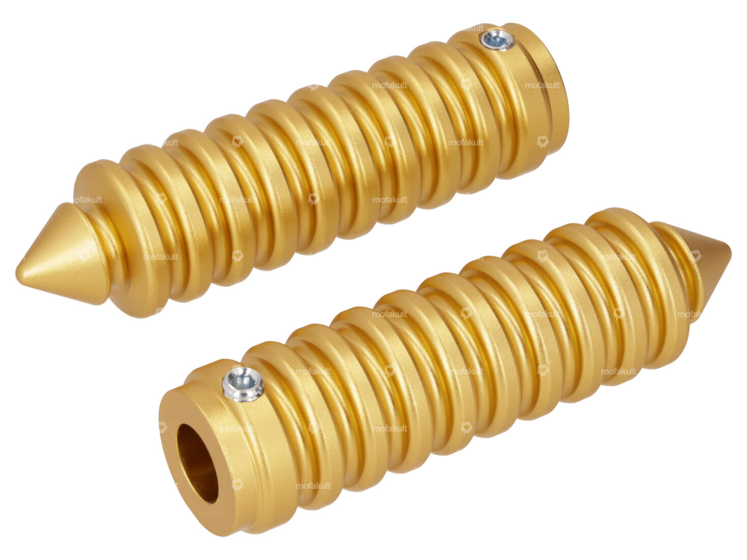 66HEROES Repose-pieds rainuré pointu jaune Carousel Image 1