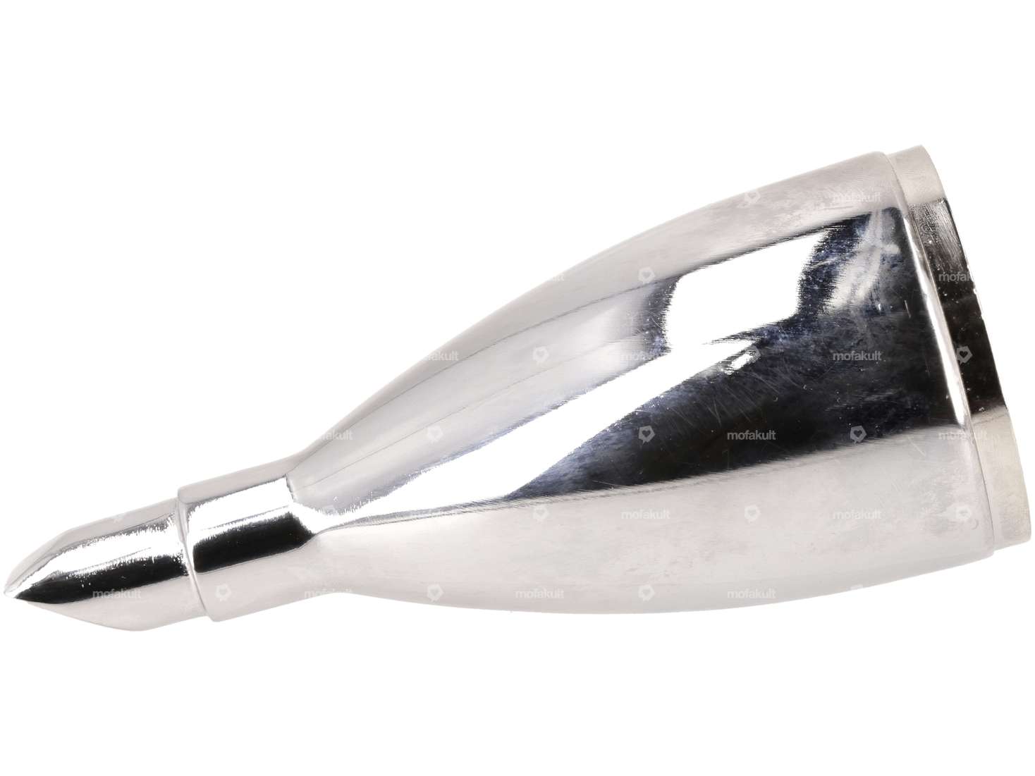 Embout d'échappement Flûte 65 mm sortant latéralement Chrome Carousel Image 3