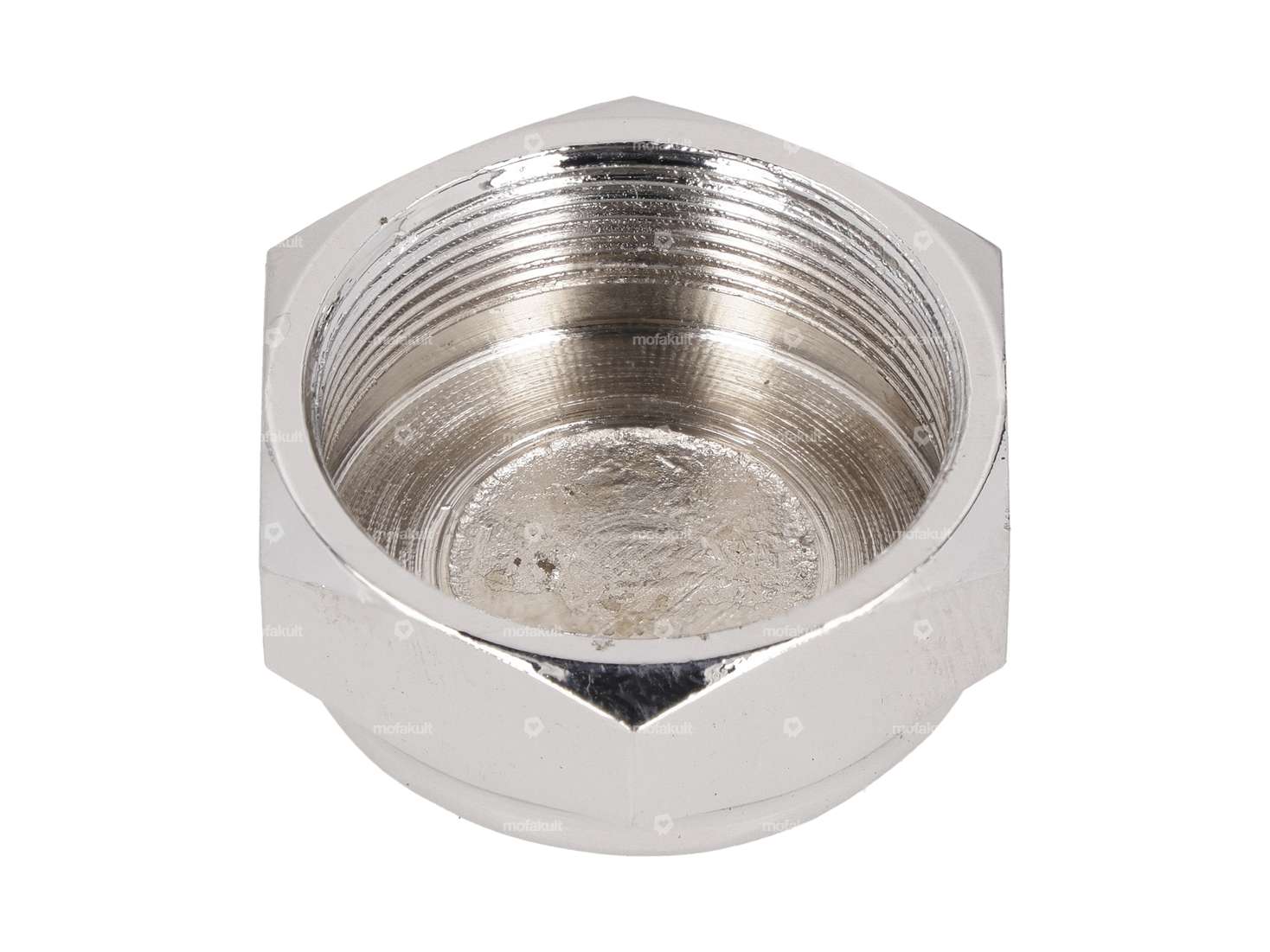 Fork steerer nut M26x1 closed medium high chrome Carousel Image 2