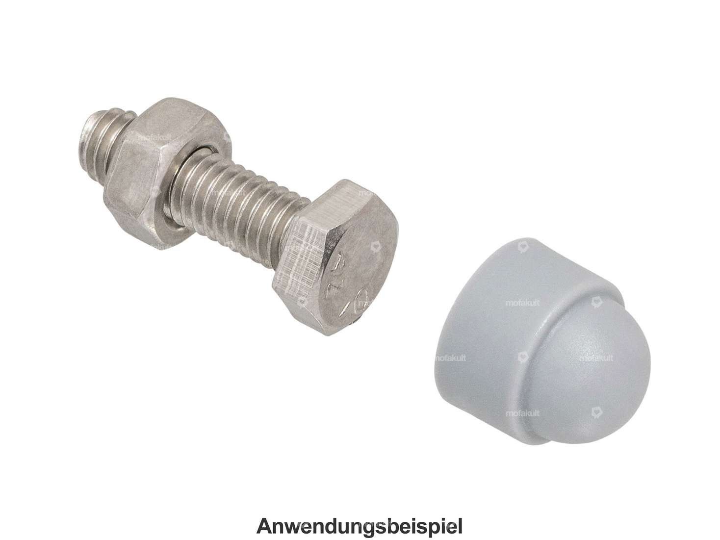 Cover cap external hexagon M10 gray Carousel Image 3