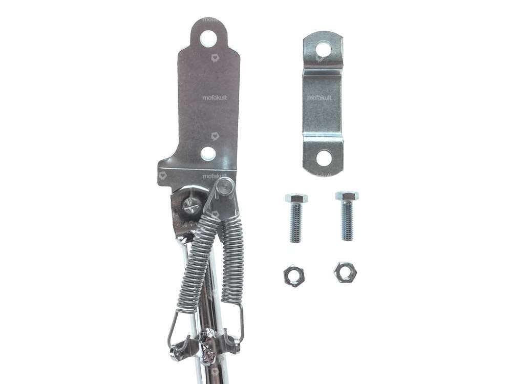 Béquille latérale droite fixation plate 27 cm chrome Carousel Image 2