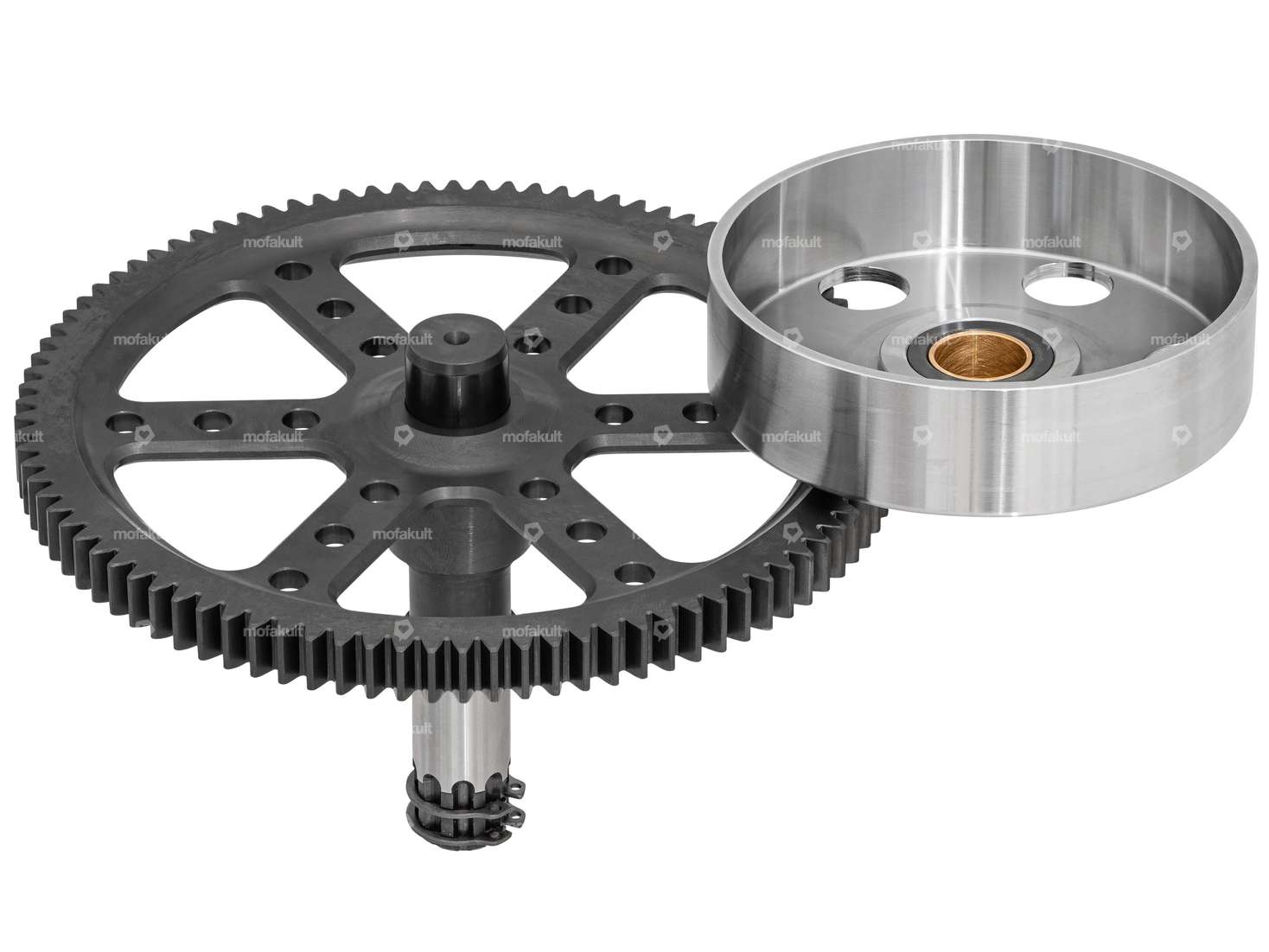 MBR clutch basket KTM & spur gear 18:94 teeth Racing straight short | Puch E50 Carousel Image 2