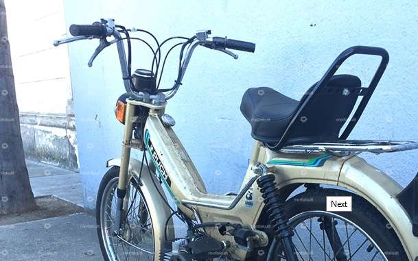 selle chopper "PUCH" inscription noire Carousel Image 5