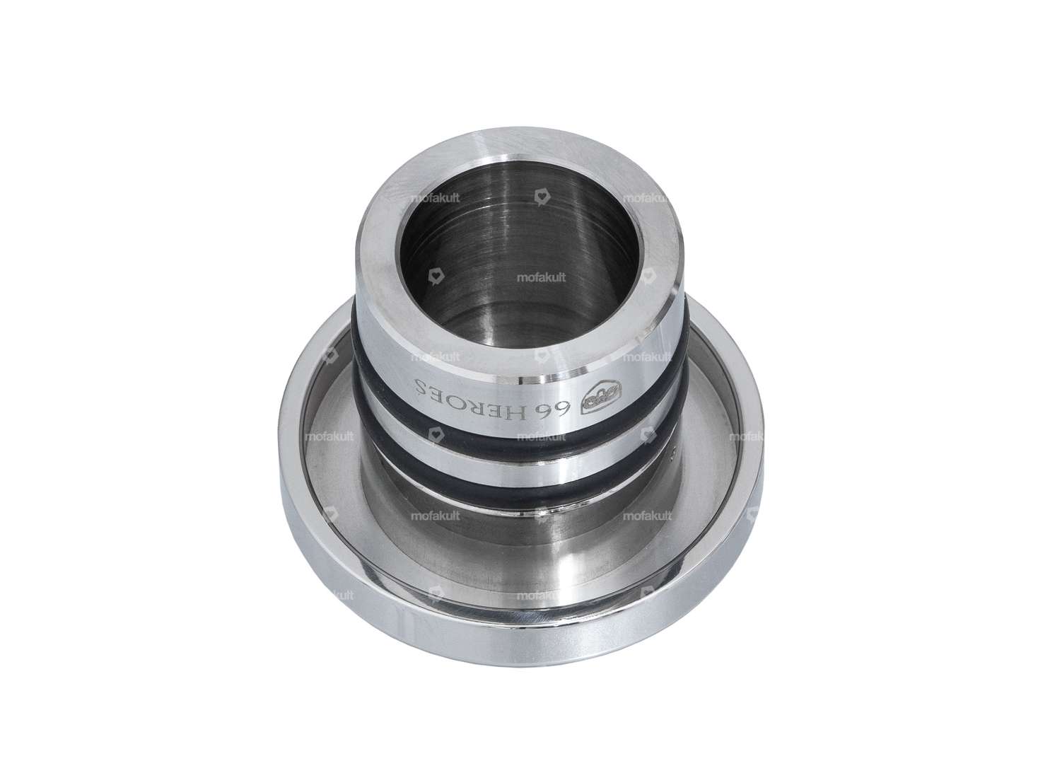 66HEROES Bouchon de réservoir "66HEROES" rond Inox | Puch Maxi Carousel Image 2