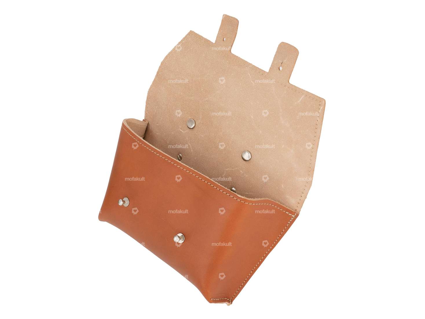 Satteltasche hellbraun Echtleder Carousel Image 3