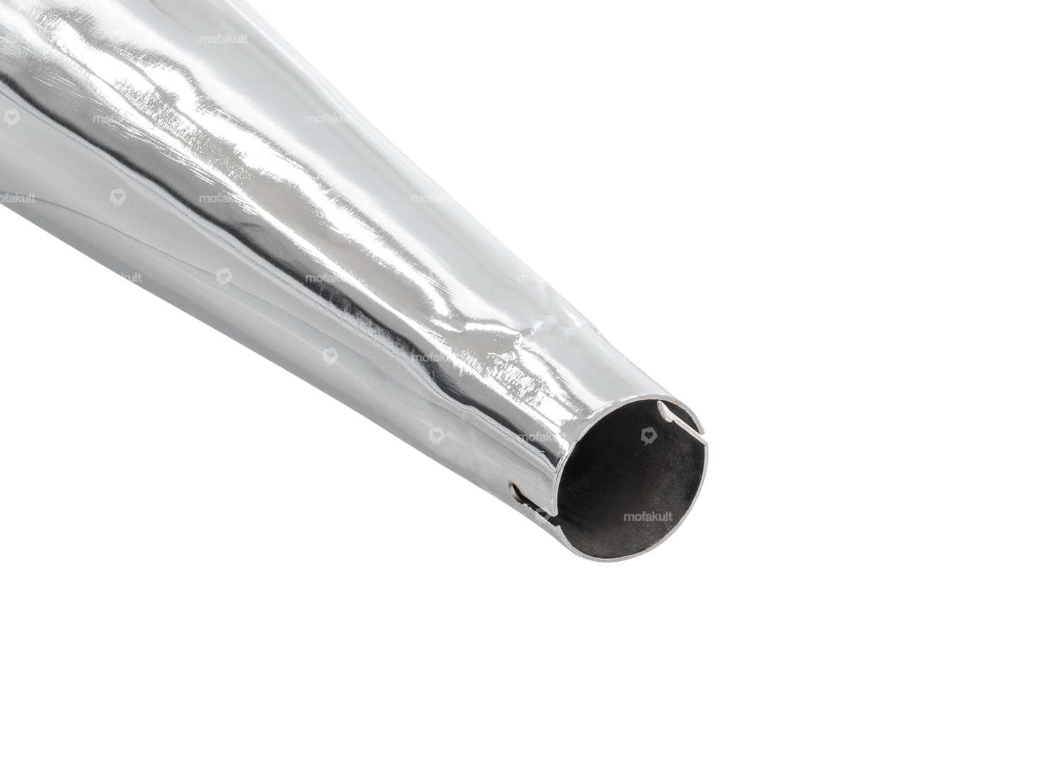 Bullet cigare Ø 28 / 70 mm chrome (échappement reso) Carousel Image 4