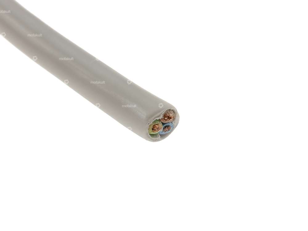 Stromkabel 3-adrig grau 0.75mm² (per Meter) Carousel Image 2