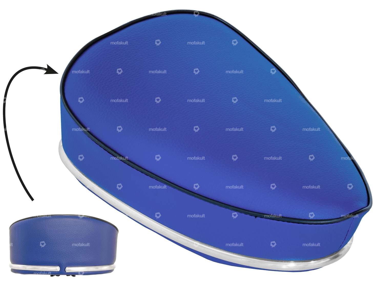 Banc pour cyclomoteurs bleu Carousel Image 1