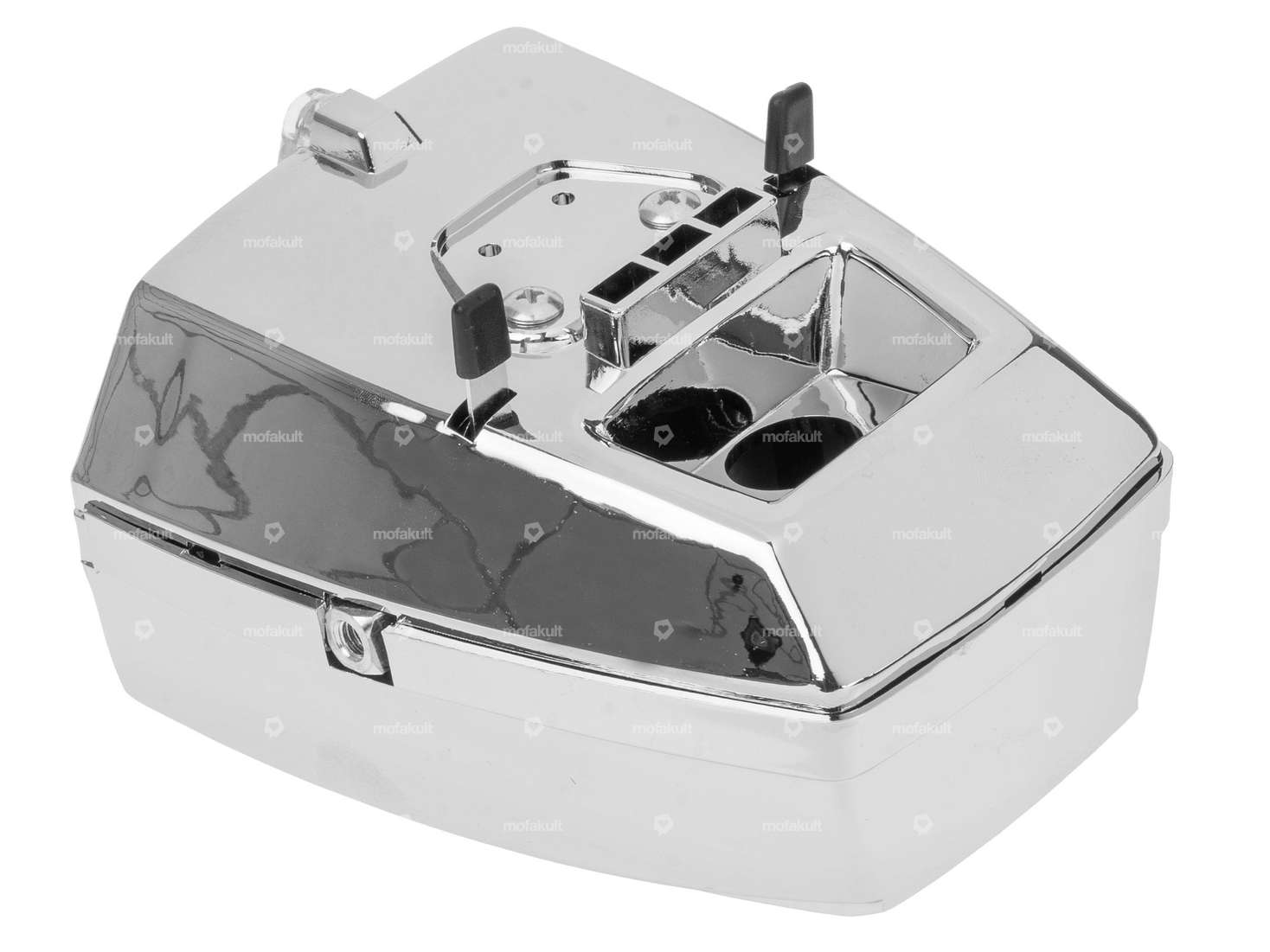 GPO headlamp square chrome with switch Carousel Image 2