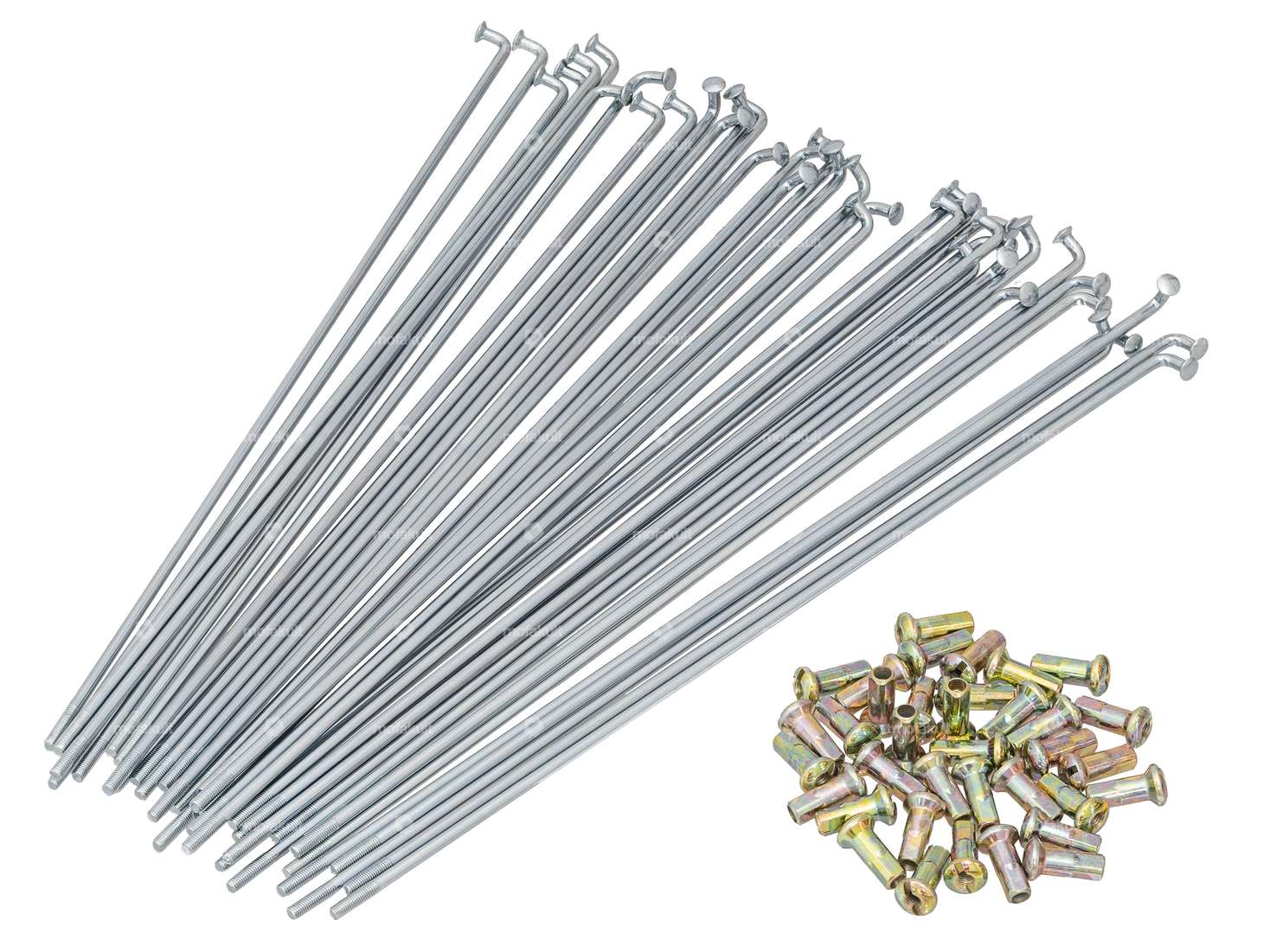 GPO Speichen-Set inkl. Nippel (2.9 x 198 mm) Stahl verzinkt Carousel Image 1