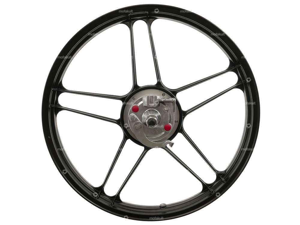 Vorderrad-Set Guss schwarz | Puch Maxi, Supermaxi, X30 NG-2AH Carousel Image 2