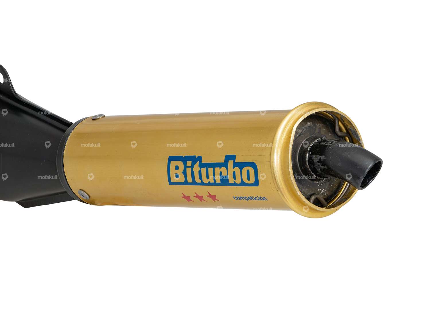 Biturbo Auspuff schwarz / gold | Puch Maxi Carousel Image 2