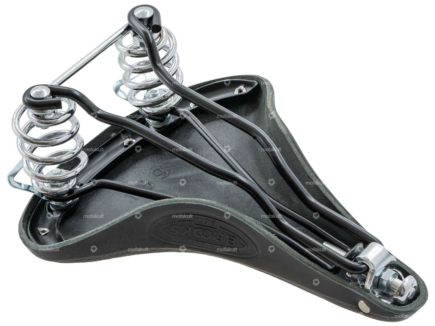 Selle BROOKS B67 cuir à ressorts en tonneau noir Carousel Image 2