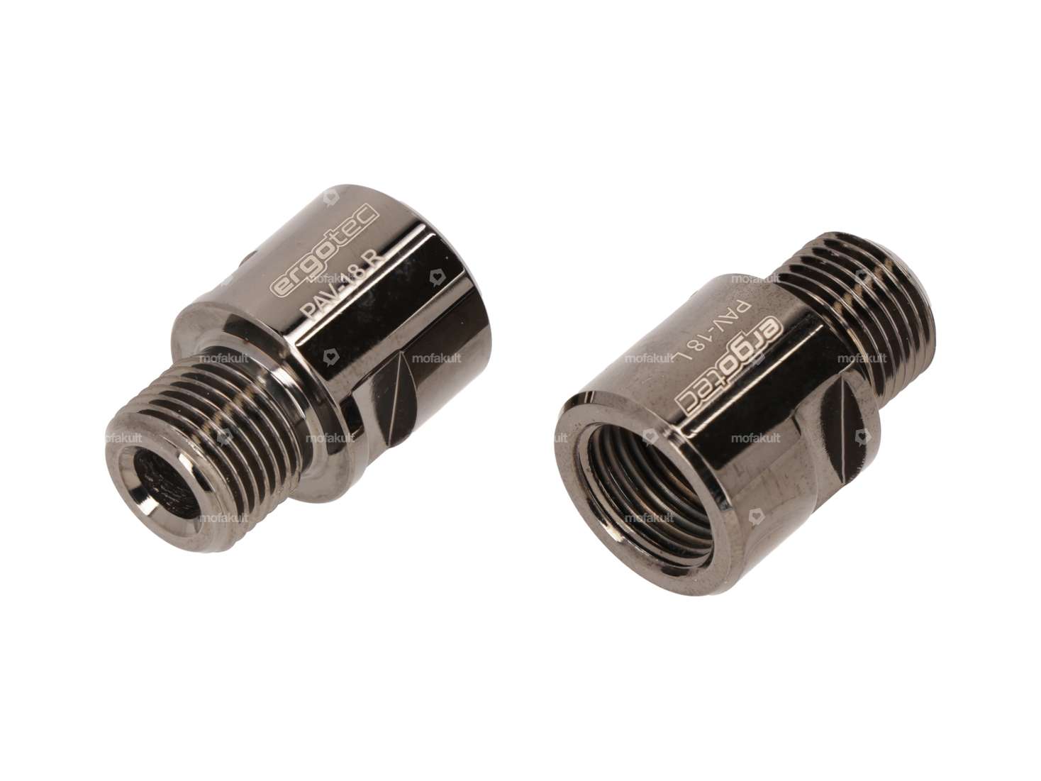 ergotec Pedalachsverlängerung-Set 18 mm links & rechts 9/16" Carousel Image 1