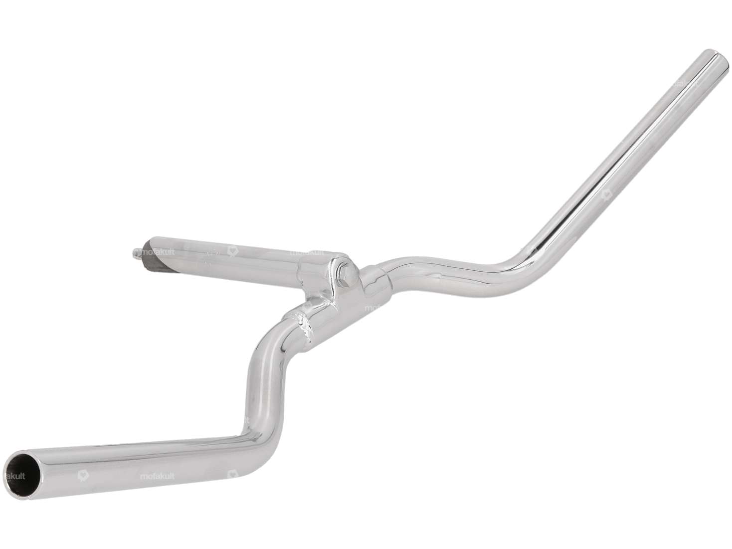 Handlebar with stem 9 cm curved chrome Carousel Image 3