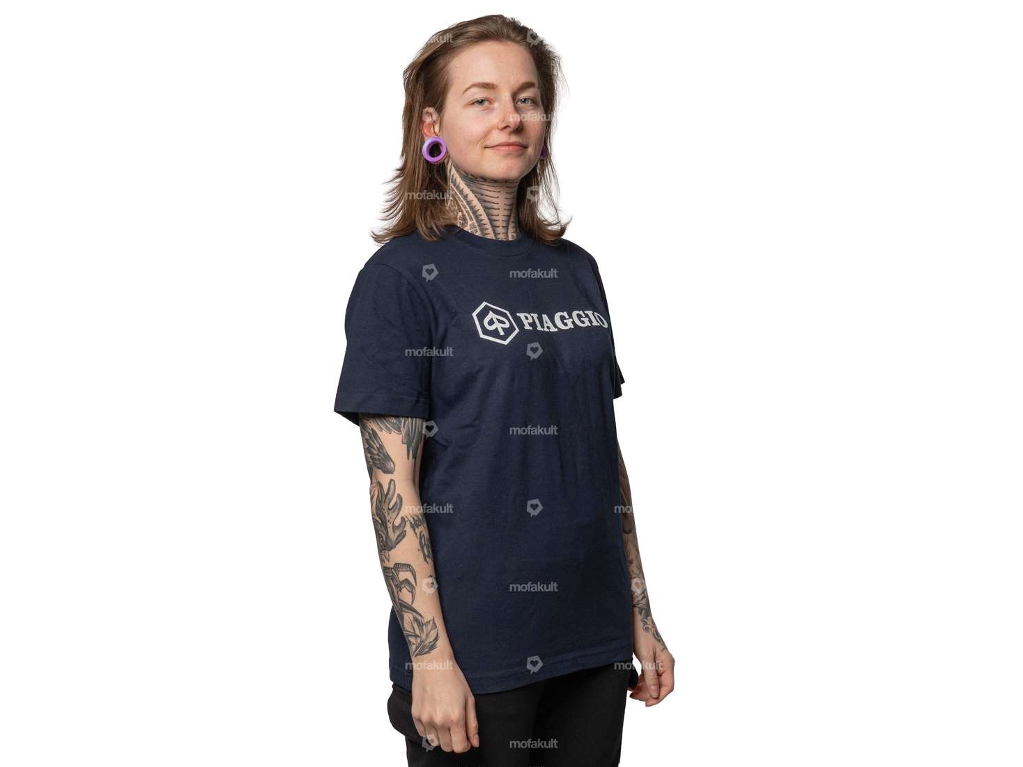 mk-Merch T-Shirt «PIAGGIO» blau Carousel Image 2
