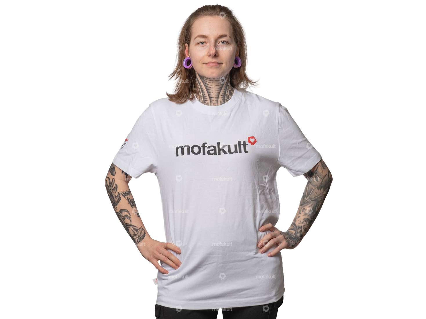 mk-Merch T-Shirt "Heart" white Carousel Image 1