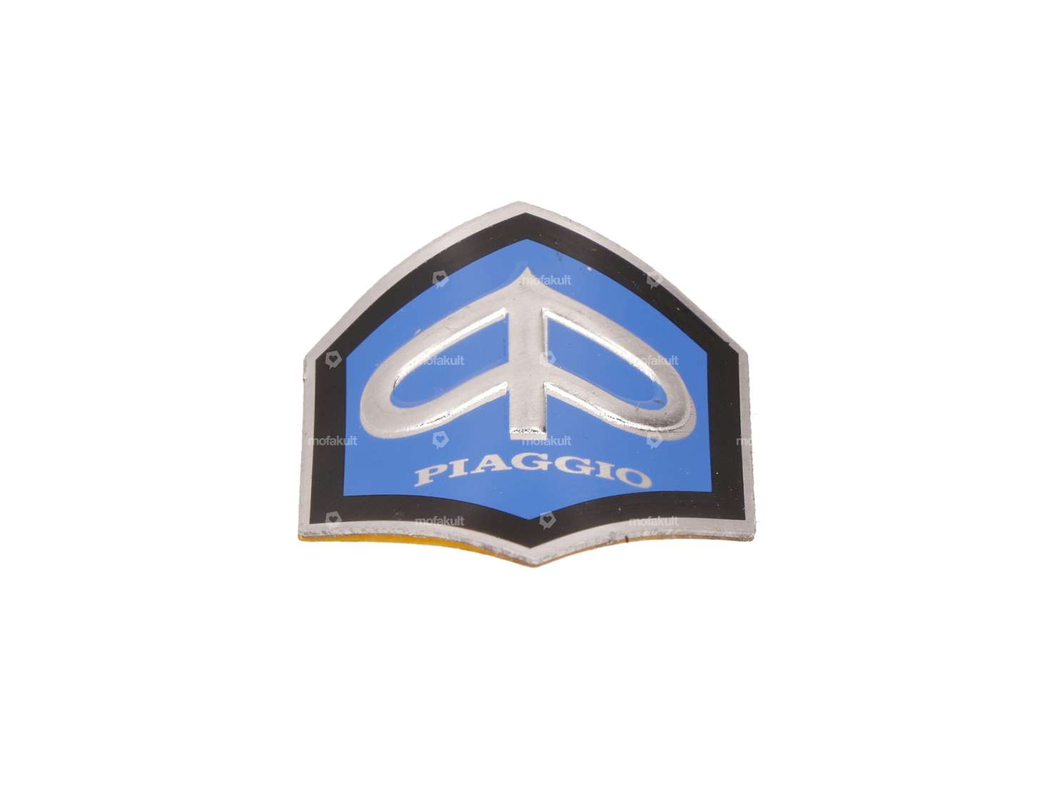 Emblem «Piaggio» Ø 30 mm Lenkkopf gebogen NOS | Piaggio Ciao, Bravo, Boxer Carousel Image 3