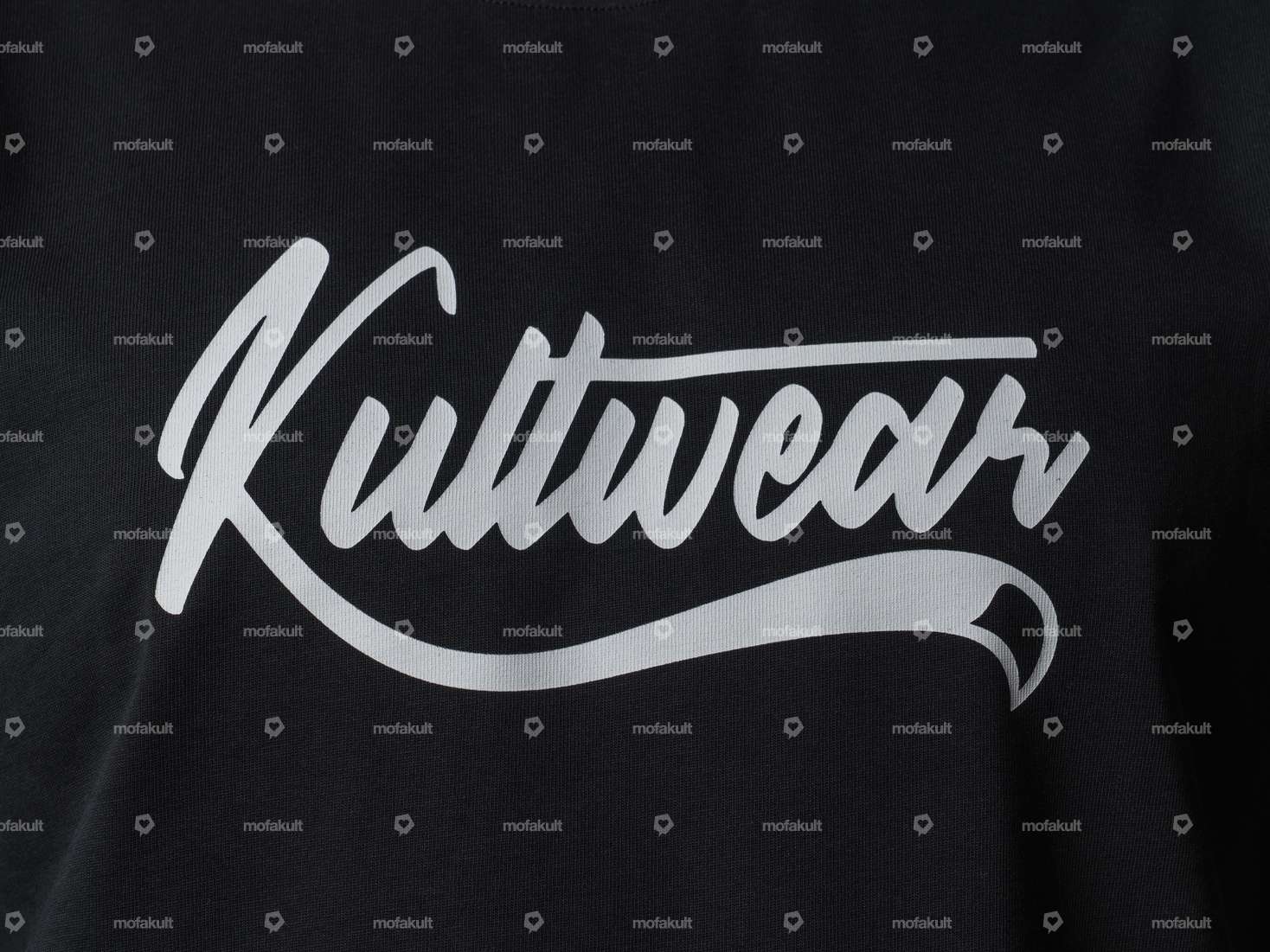 KULTWEAR T-shirt "Crew" noir / blanc Carousel Image 3