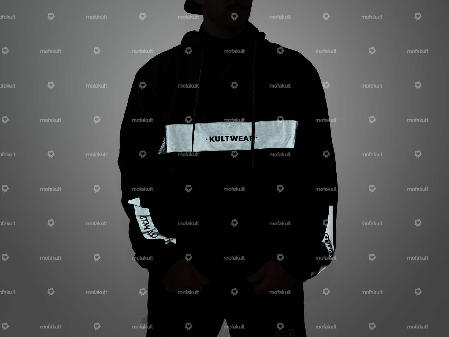Veste coupe-vent KULTWEAR « Ride » noire / grise Carousel Image 3