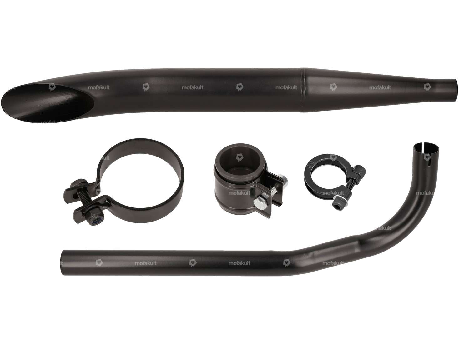Kit d'échappement Sidepipe Ø 28 / 60 mm noir | Sachs 503 Carousel Image 1