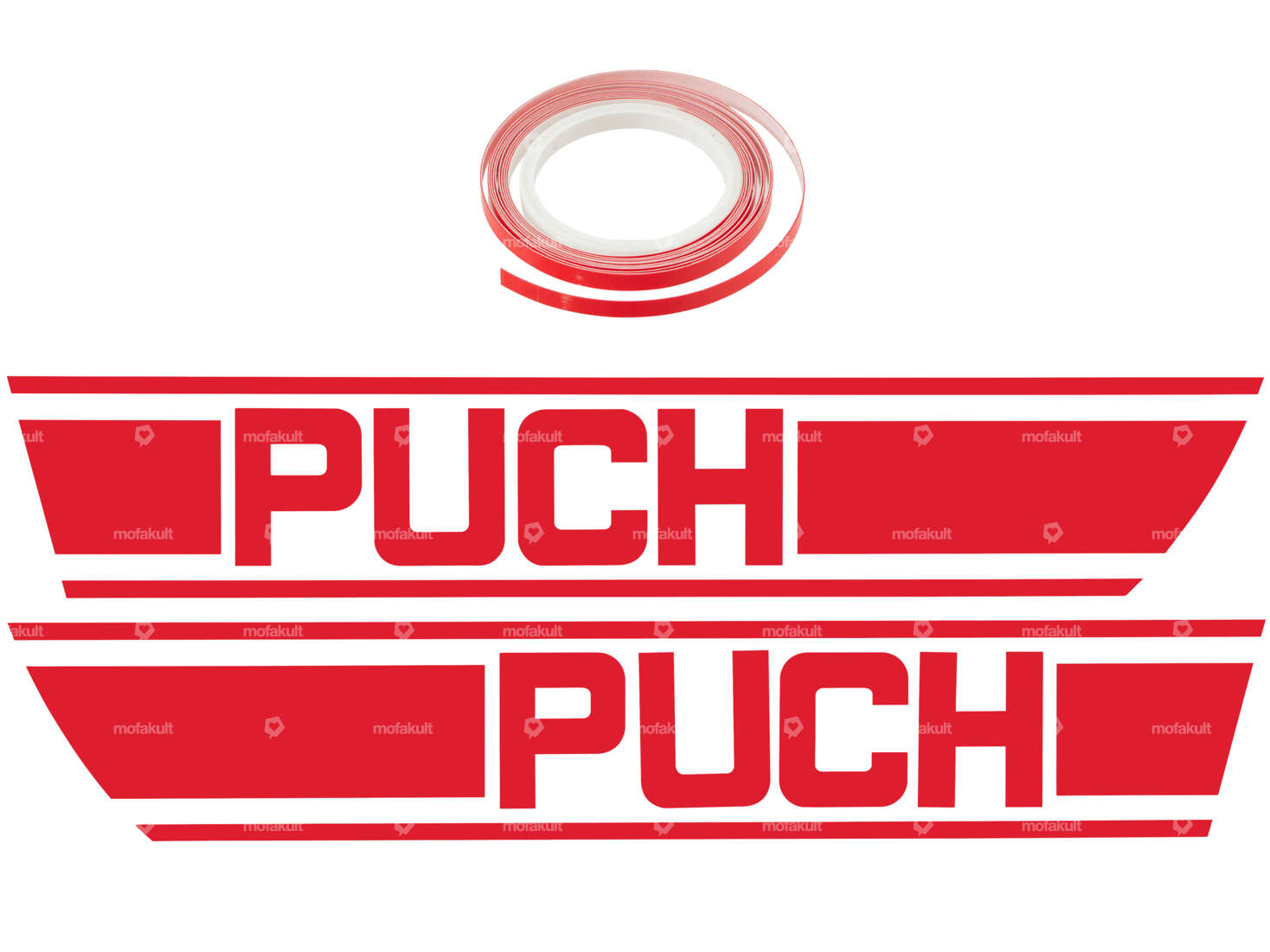 Adhesive kit tank red foil plot | Puch X30 Carousel Image 1