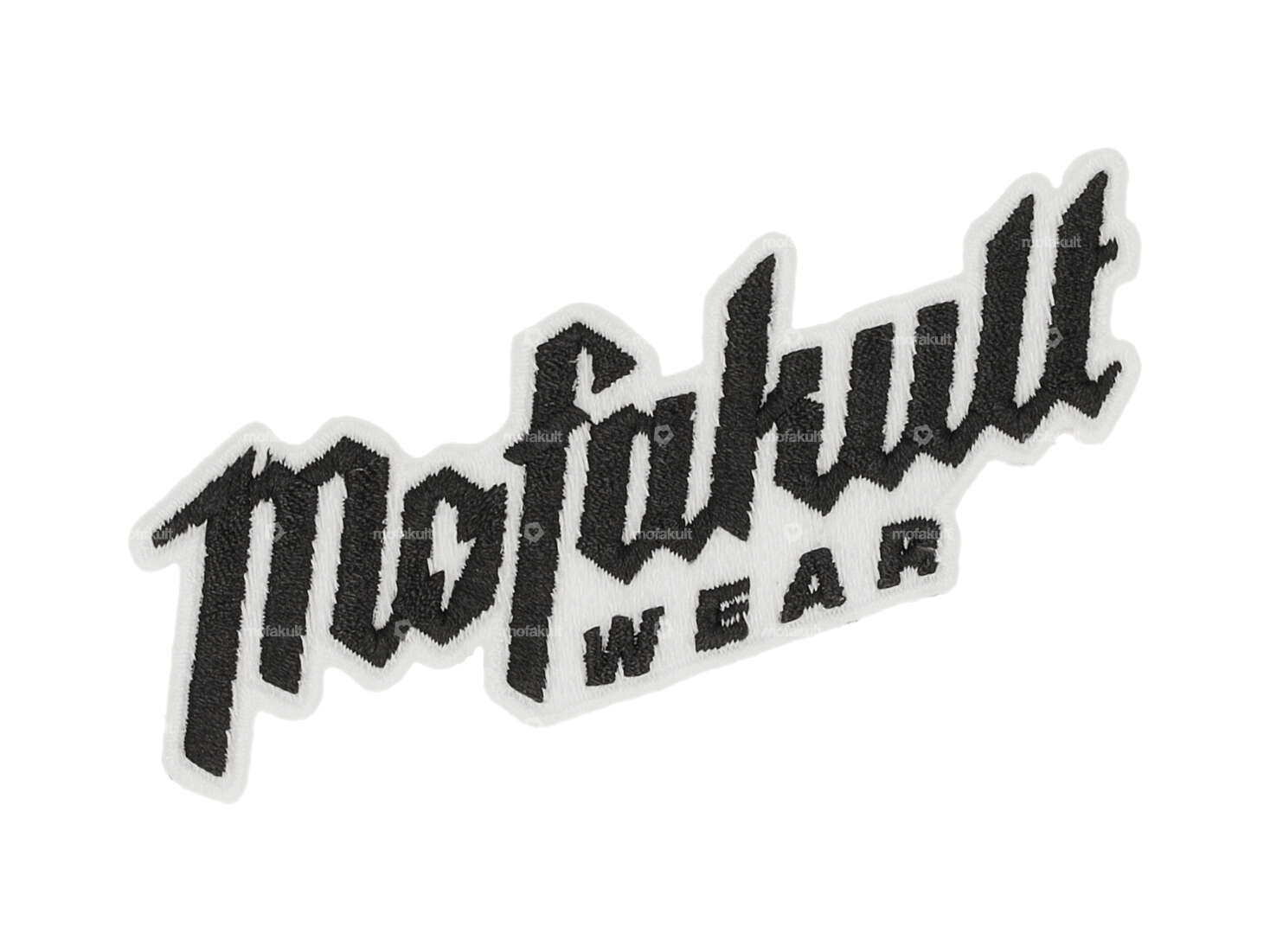 mk-Merch Aufnäher «Mofakultwear» schwarz / weiss 95 x 35 mm Carousel Image 1