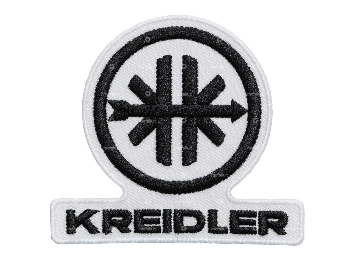 mk-Merch Aufnäher «Kreidler» 75 x 65 mm schwarz / weiss Carousel Image 1