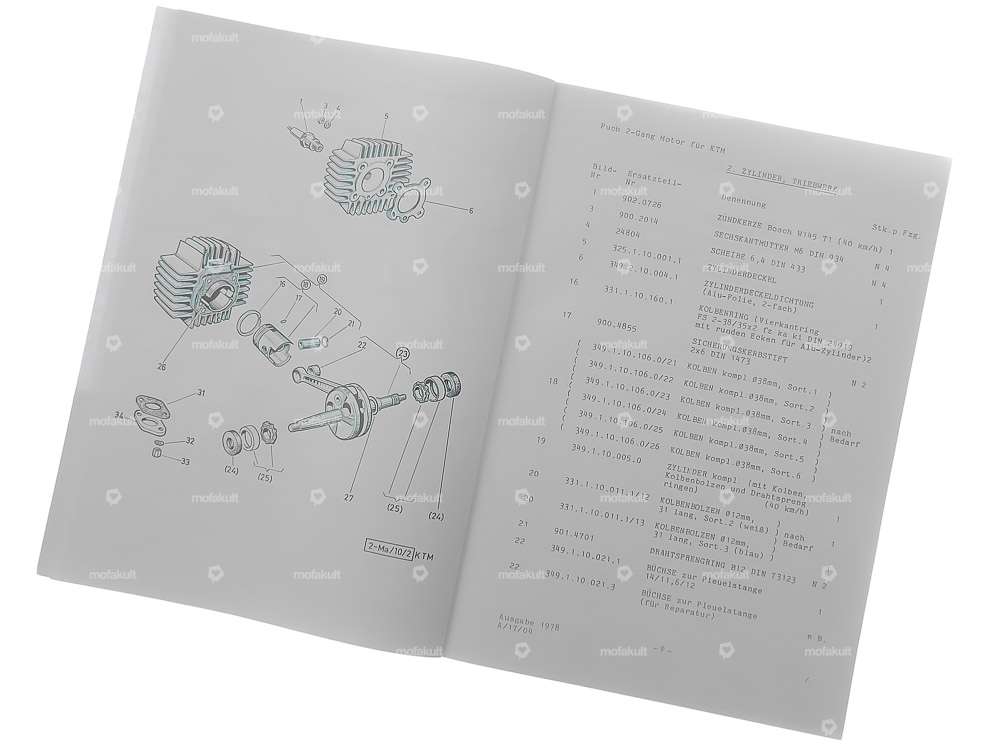 Catalogue de pièces détachées | Moteur Puch 2 vitesses Z50 (KTM) Carousel Image 2