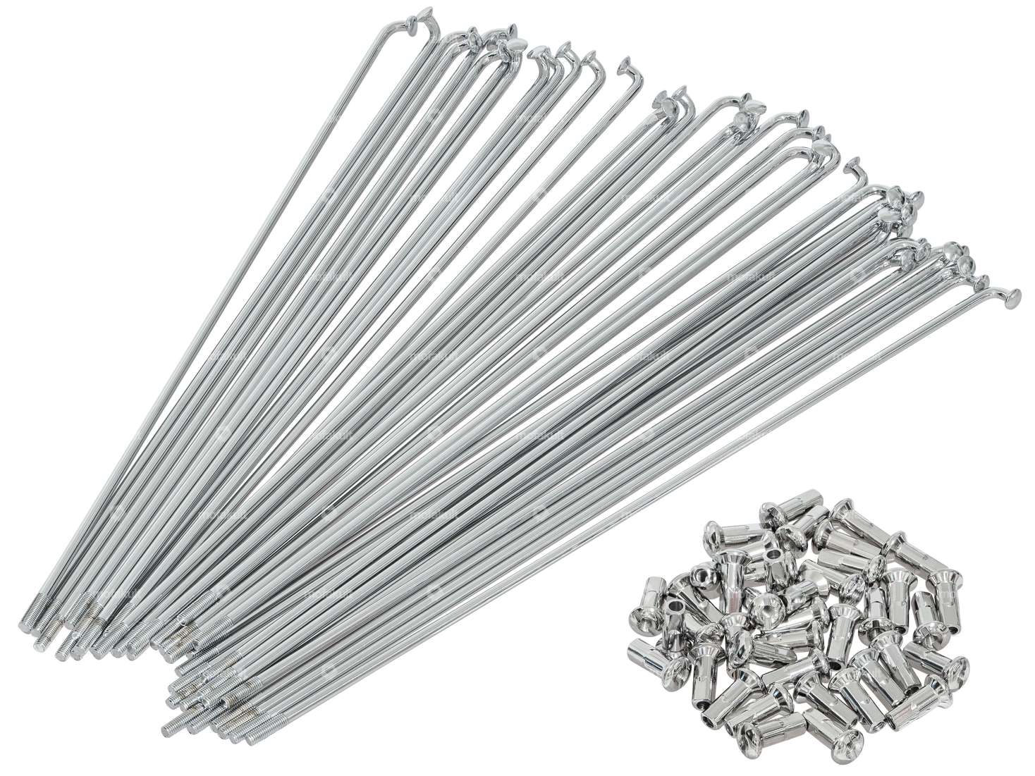 GPO Jeu de rayons avec embout (2.6 x 210 mm) acier chromé Carousel Image 1