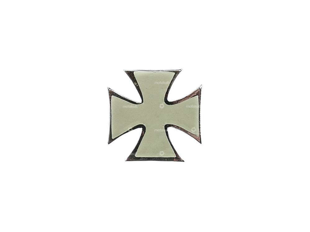 Emblème Iron Cross Skull Chrome (film adhésif) Carousel Image 3