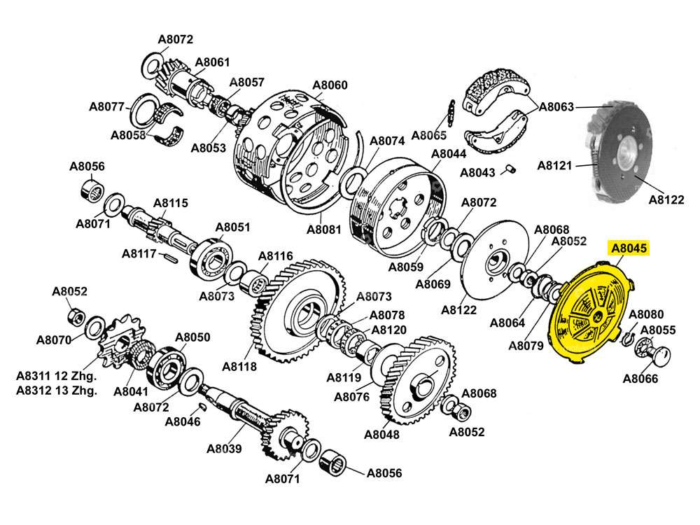 Disque d'embrayage de démarreur | Beta 521, 512 (A8045) Carousel Image 3