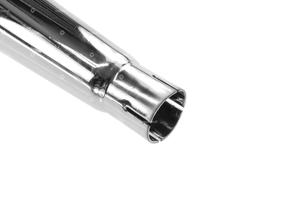 swiing Pot d'échappement Drag Pipe 45° chromé Ø 32 / 70 mm Carousel Image 4
