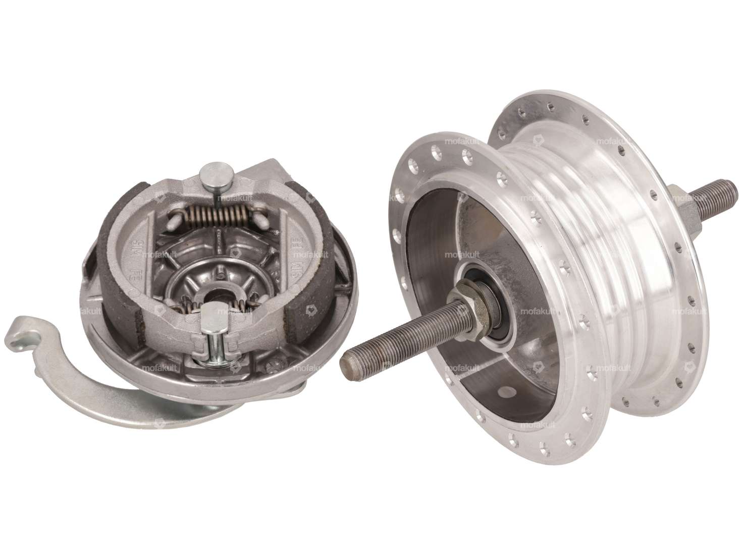 LELEU wheel hub spoke wheel front 36 holes with anchor plate & axle | Puch Carousel Image 3