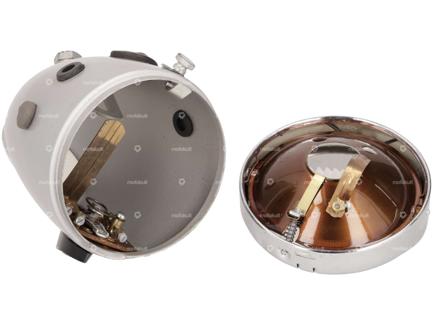 Union egg lamp Ø 92 mm with switch (central mounting) silver NOS Carousel Image 3