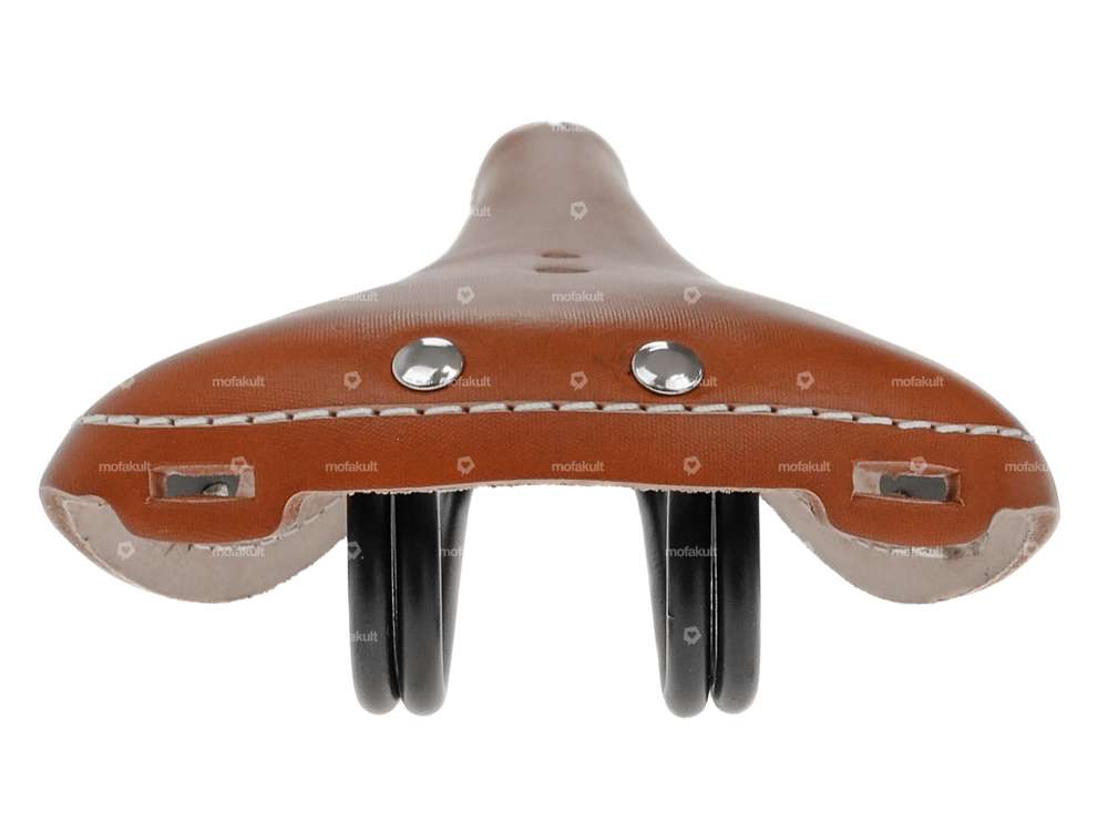Selle cuir vintage marron clair Carousel Image 5