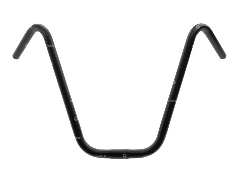 Guidon Potence 38 cm Apehanger (guidon polaire) noir Carousel Image 1