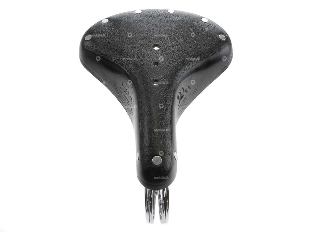 Selle Tabor en cuir avec ressort en forme de tonneau, noire Carousel Image 5