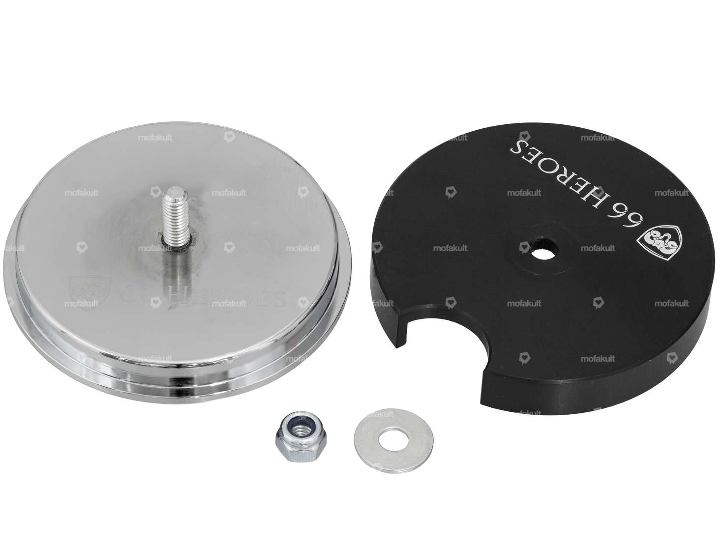 66HEROES Panneau de compteur de vitesse Ø 48 mm Chrome Carousel Image 2