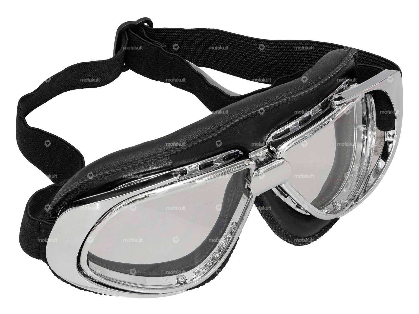 Aviator glasses curved chrome Carousel Image 1